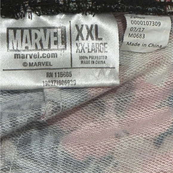 Marvel Comics Deadpool Floral All Over Print Sleep Lounge Jam Mesh Shorts - Picture 8 of 8